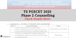 TS PGECET Phase 2 Counselling 2025 Underway: Seat Allotment on October 6